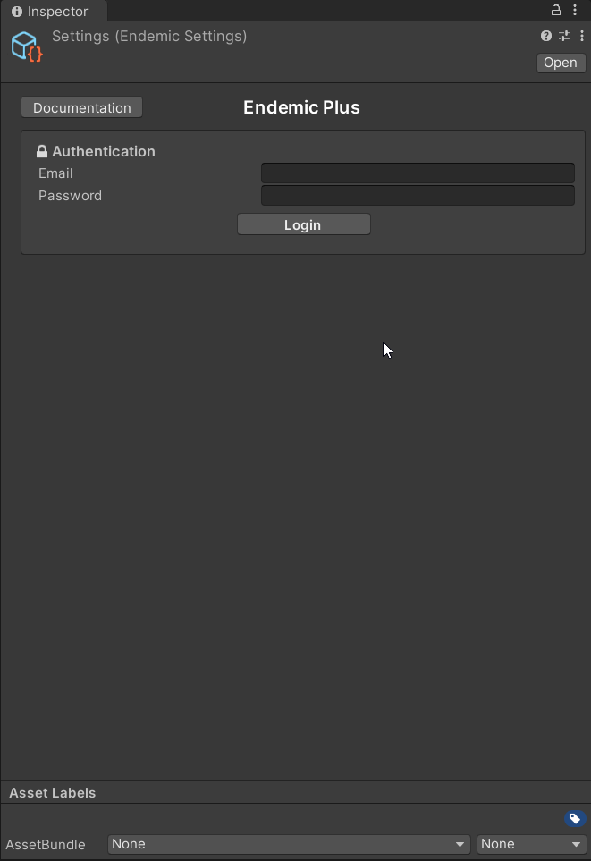 Endemic Plus authentication panel with email and password fields